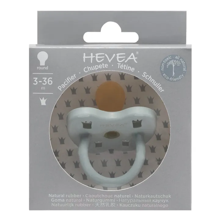 Hevea Tétine arrondie caoutchouc naturel | Gris