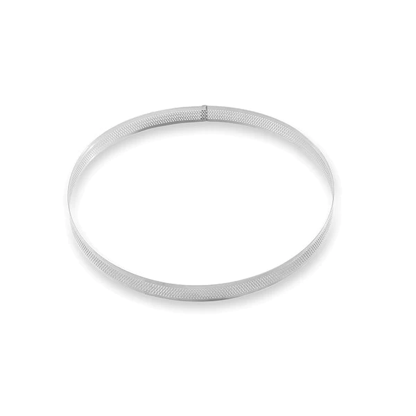 Cercle à tarte perforé en inox rond 24 cm Mathon