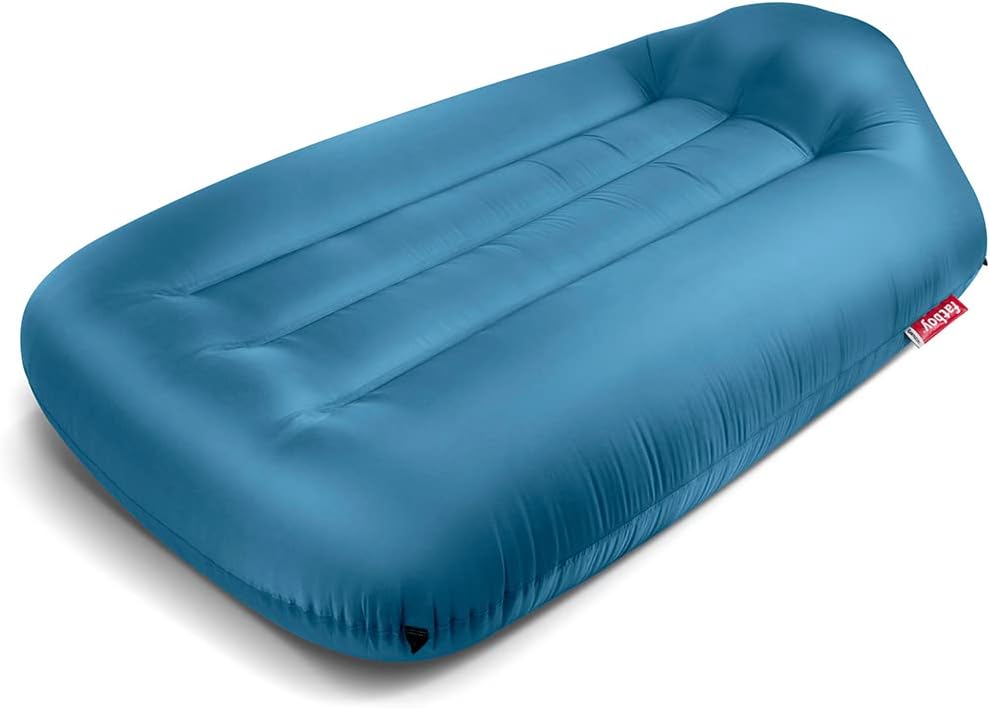Fatboy® Lamzac L Inflatable Sofa/Bean Bag/Sofa, Sky Blue Hammock Filled with Air, for Outdoor Beach, Garden or Pool, 195 x 112 x 50 cm