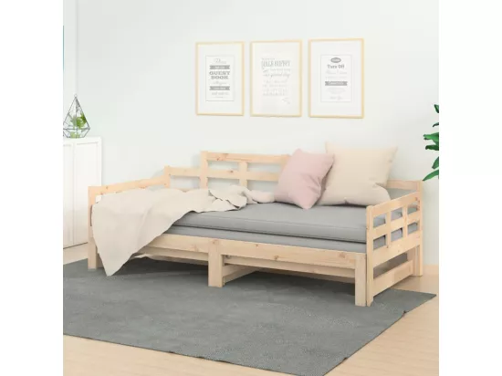 Lit coulissant sans matelas bois de pin solide