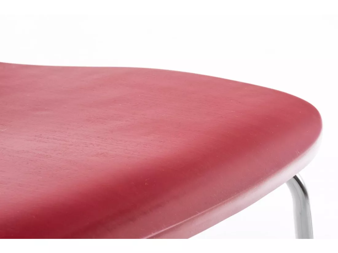 Lot de 16 Chaise de conférence - Bois & Nature - Rouge - Aaron