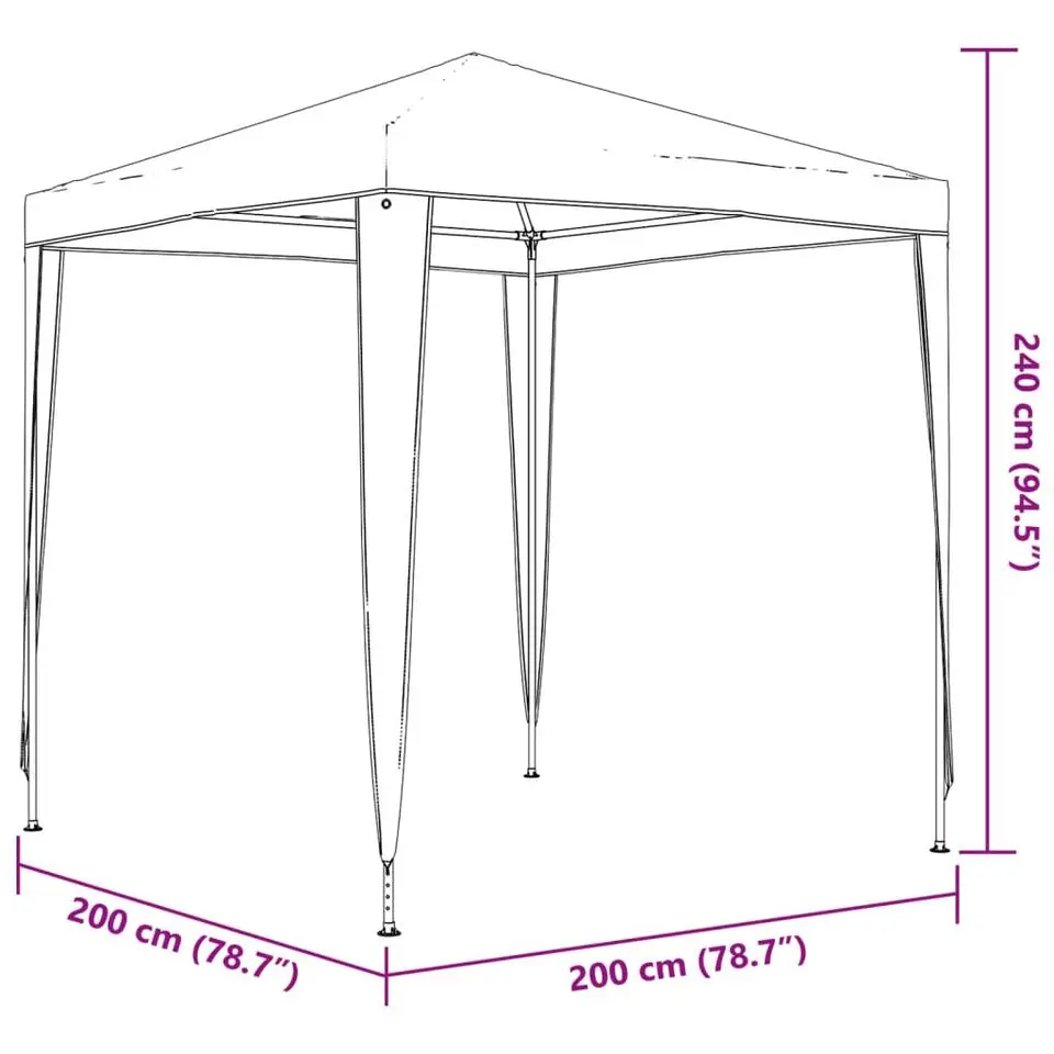 vidaXL - Partytent - Blauw - Polyetheen