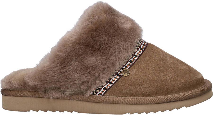 Warmbat Australia suède pantoffels taupe