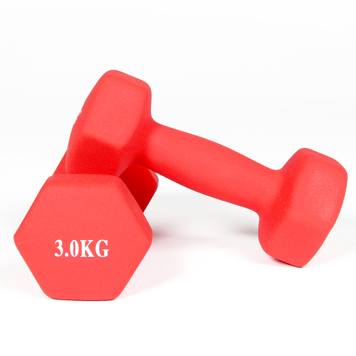 Halteres revestidos de neoprene (conjunto de 2) 3 kg Gladiatorfit