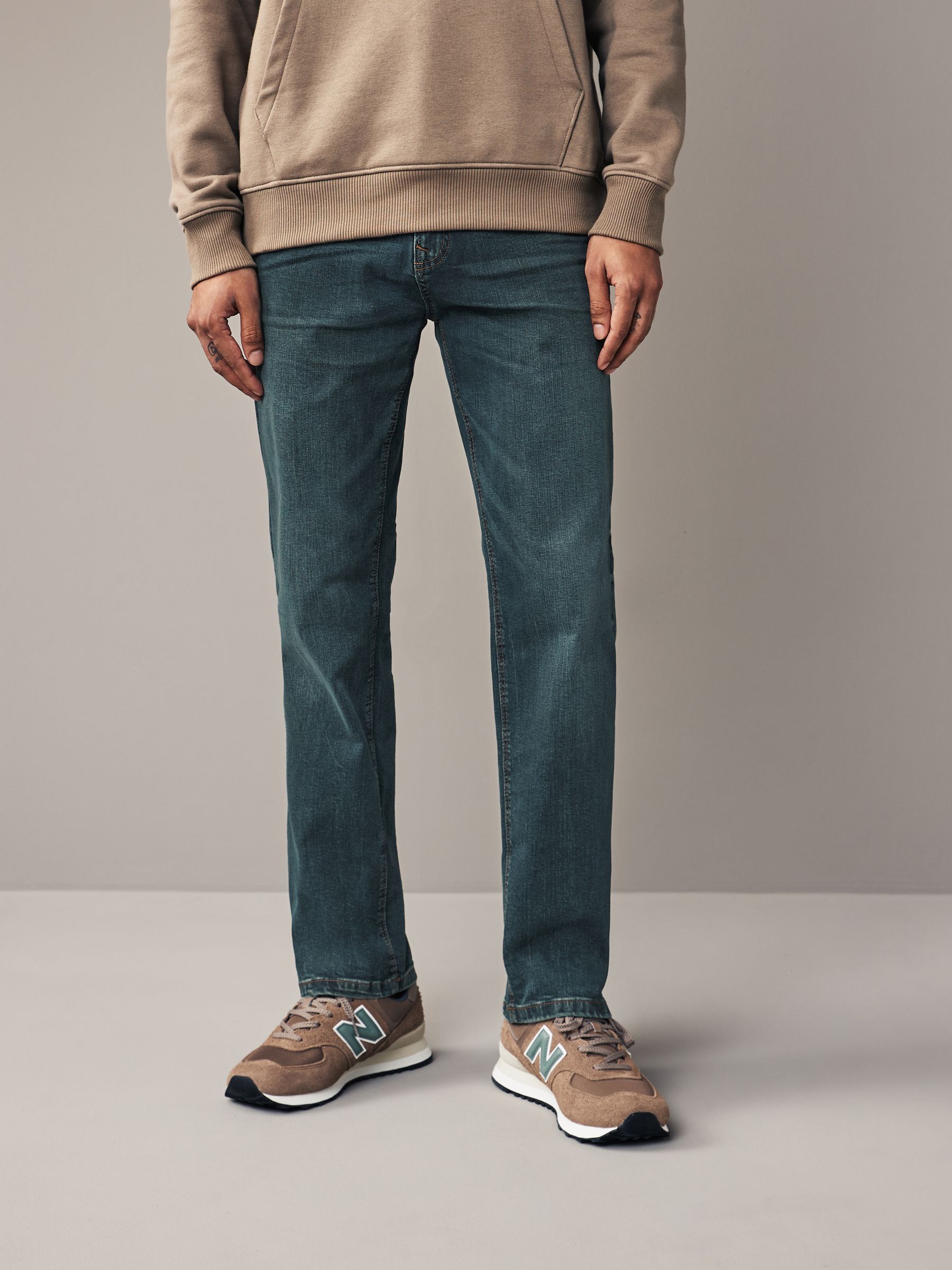 Middentint - Straight fit - Authentieke stretch denim jeans