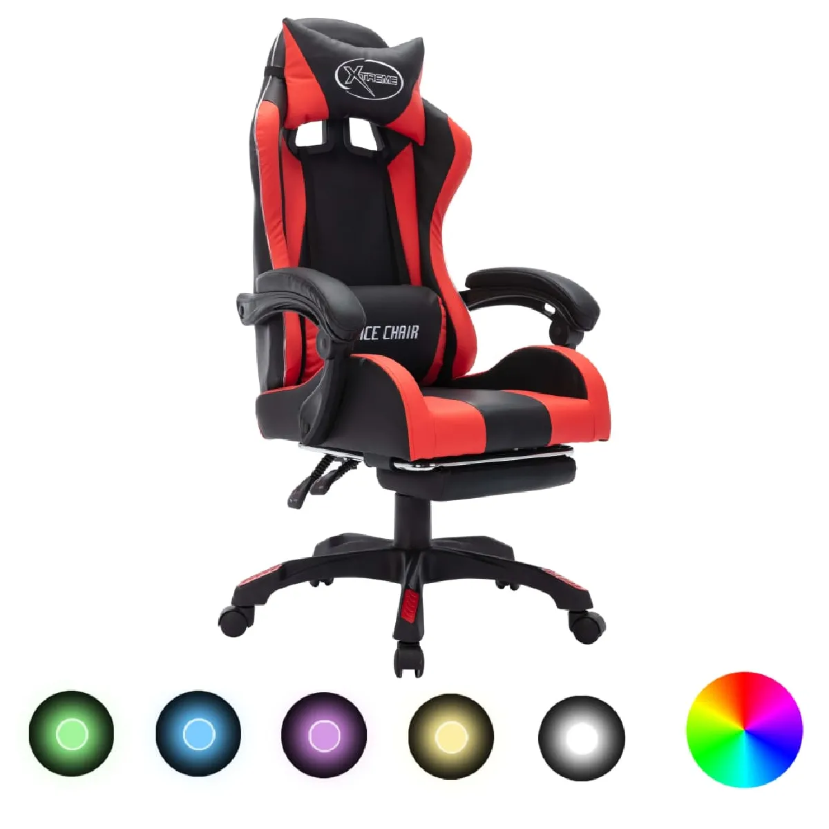 VidaXL Fauteuil de jeu - Rouge/Noir