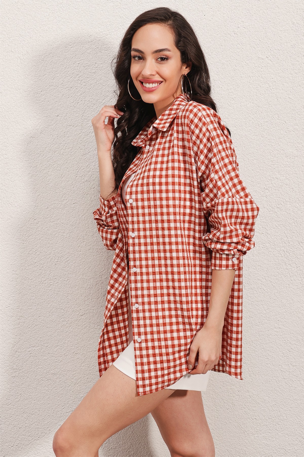 MT Clothes P-CHEM_OVER_CAR - Chemise Oversize à Carreaux