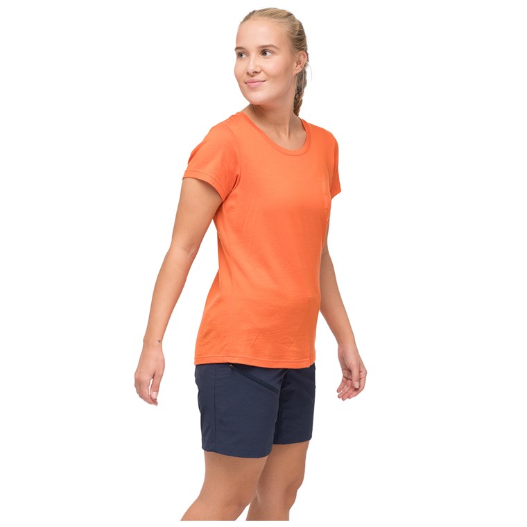 Bergans Rabot Mount Wool Tee Women Alert Orange