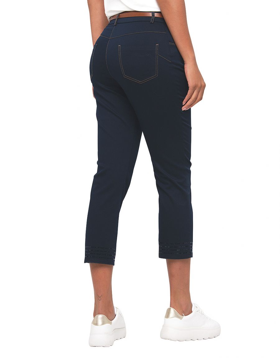 Pantacourt jean bleu