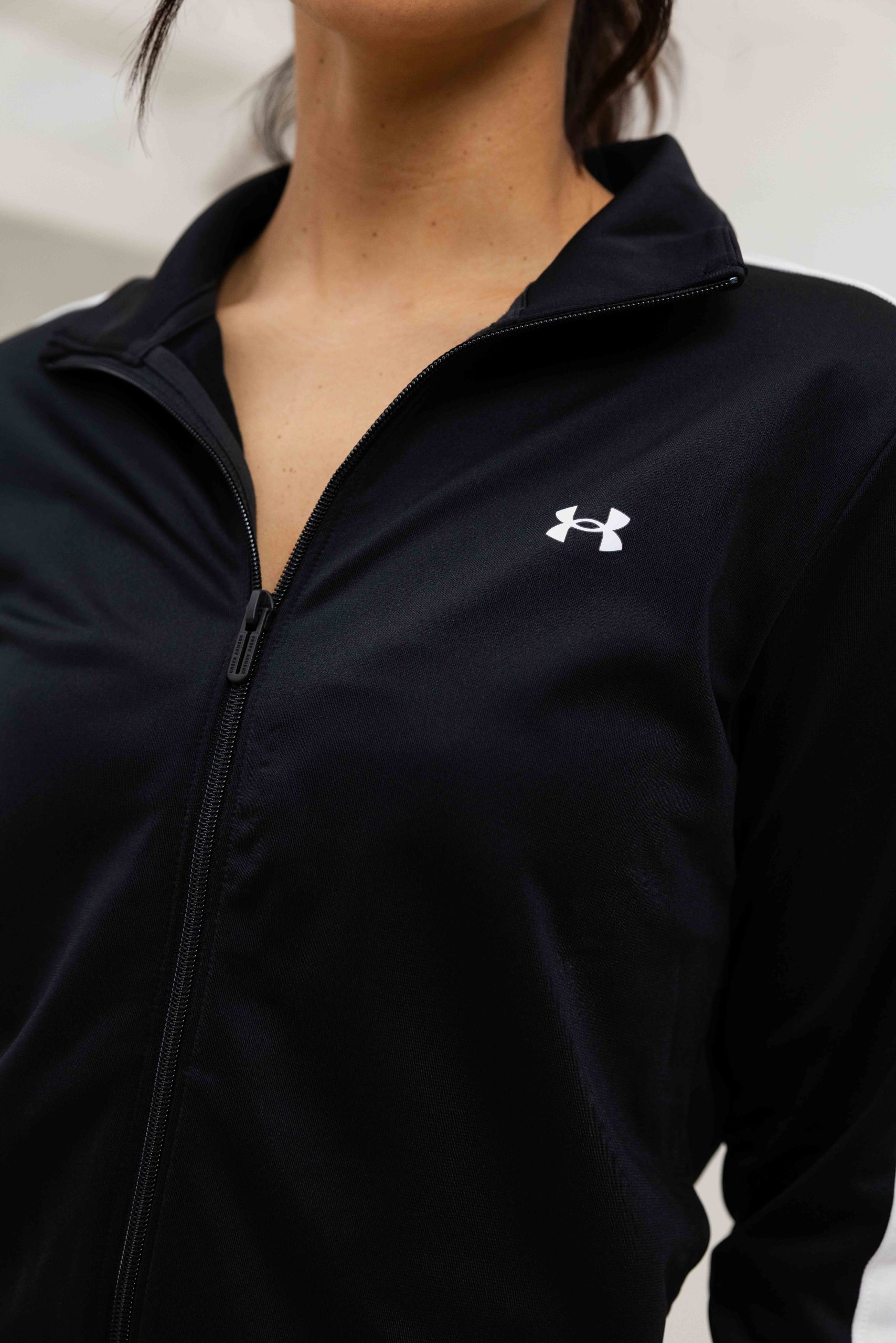 Under Armour Tricot Trainingspak Dames Zwart