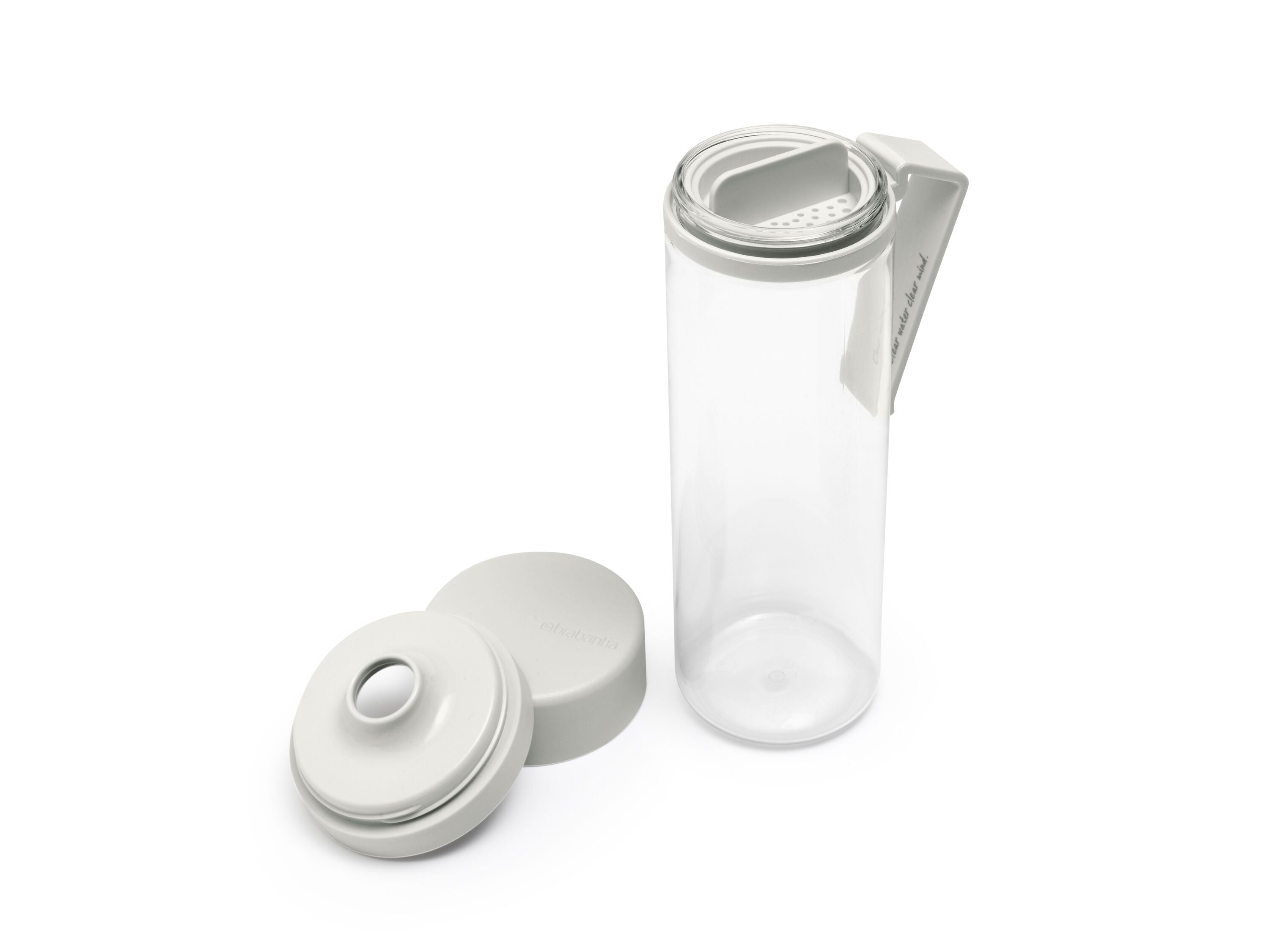 brabantia MAKE & TAKE Trinkflasche - Hellgrau / B: 9.7 x T: 6.9 x H: 22.8