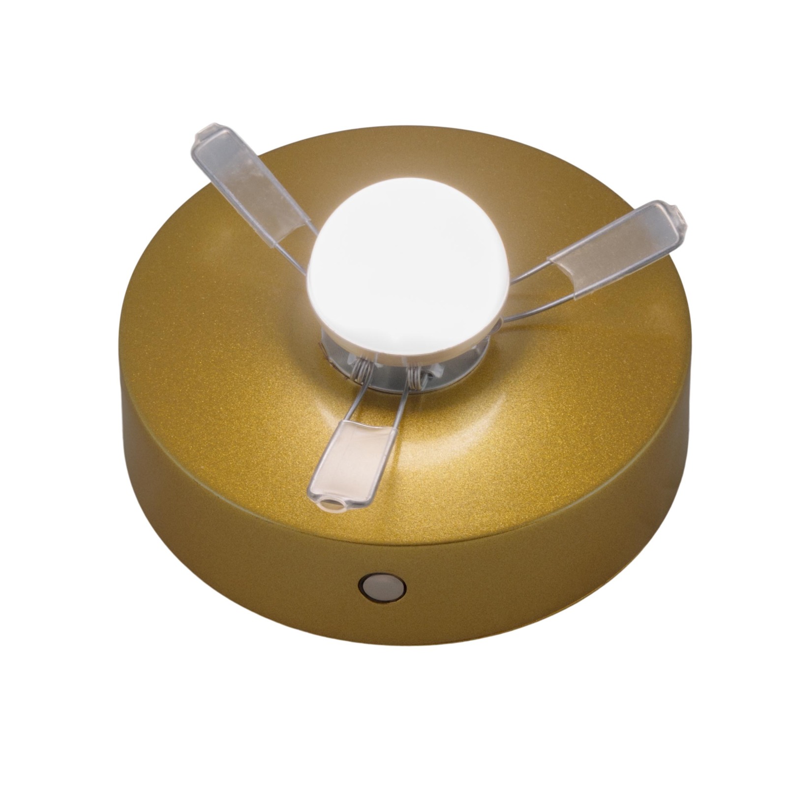LED-Akkutischleuchte LUISE - gold-smokey - 23 cm hoch