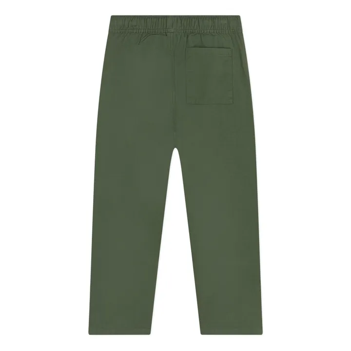 Petit Bateau Pantalon Maska Coton Lin | Vert kaki