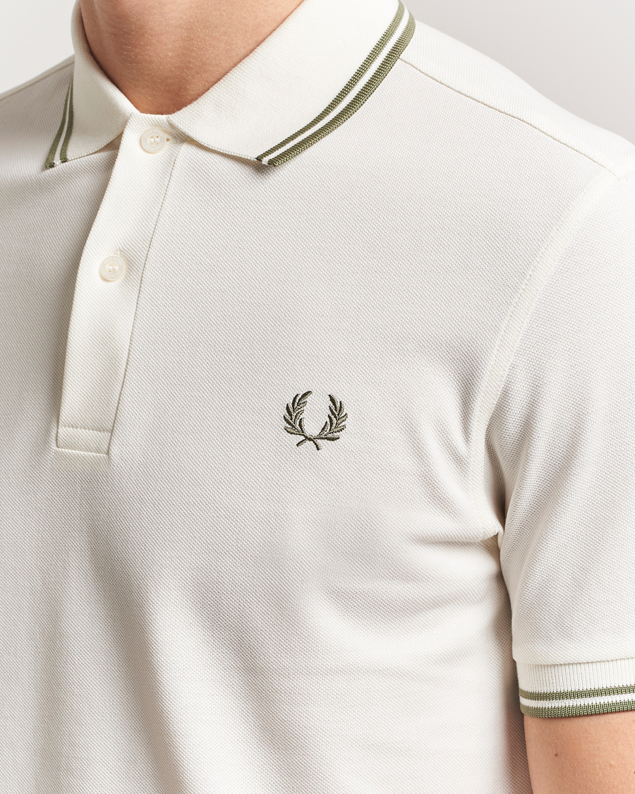 Fred Perry Twin Tipped Polo Shirt Light Ecru