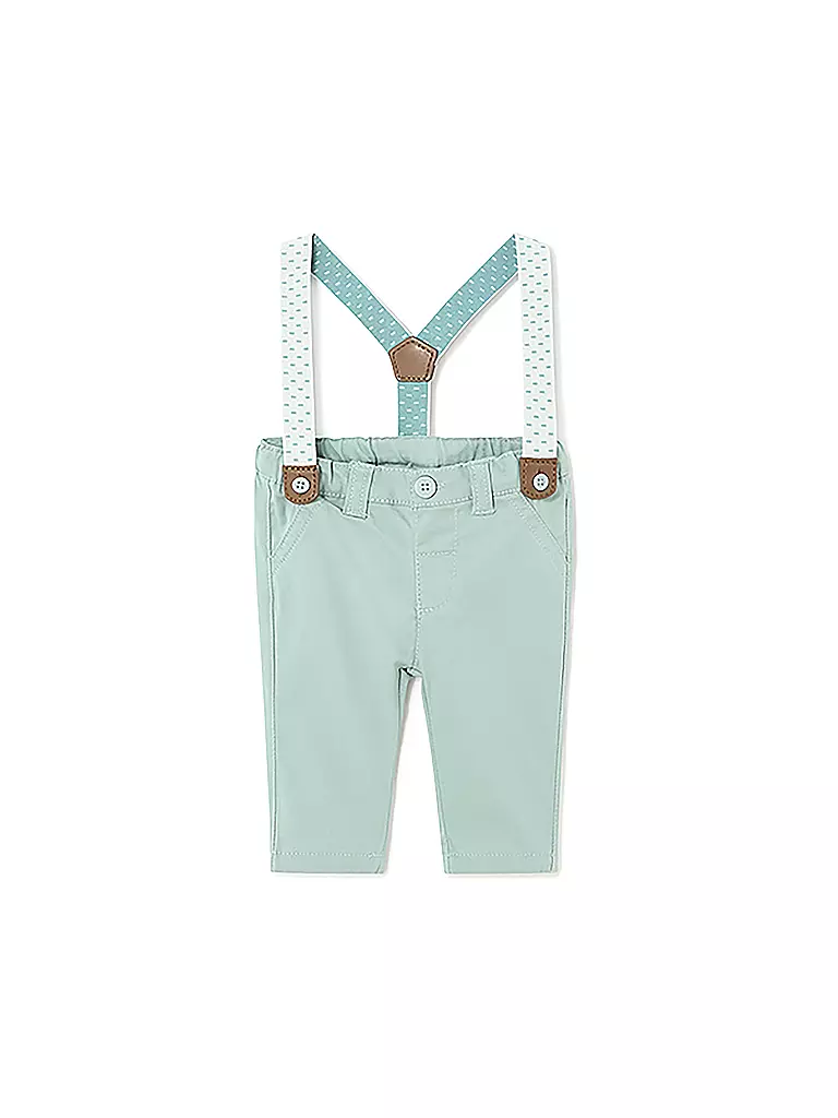 MAYORAL Baby Hose mit Hosenträgern mint