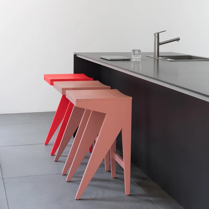 OUT Objekte unserer Tage - Schulz Barhocker 65 cm, Esche, smaragd