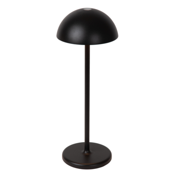 Lucide JOY Oplaadbare tafellamp Buiten Accu/Batterij Ø 12 cm LED dimb. 3000K IP54 Zwart