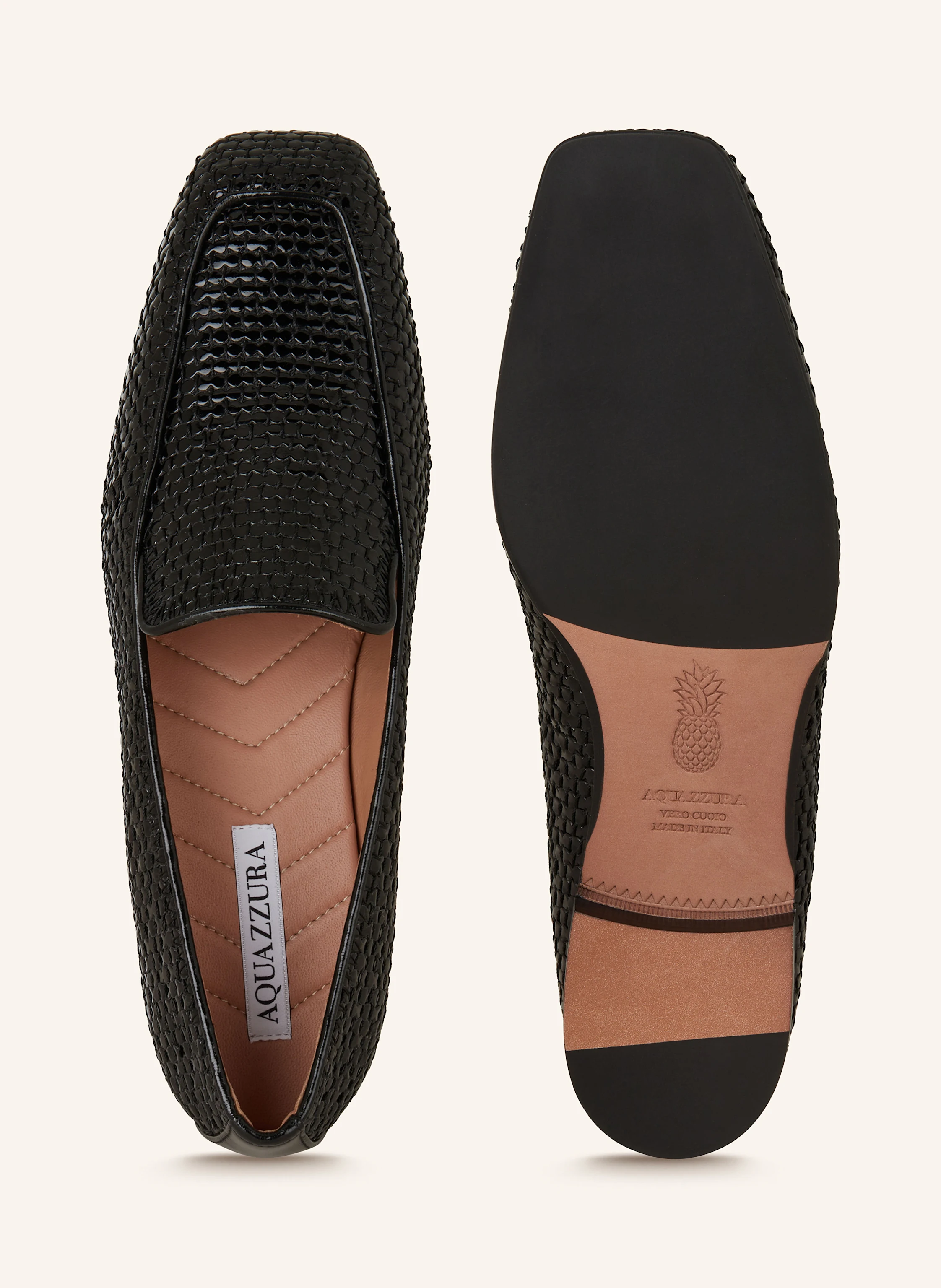 AQUAZZURA Lack-Slipper CY
