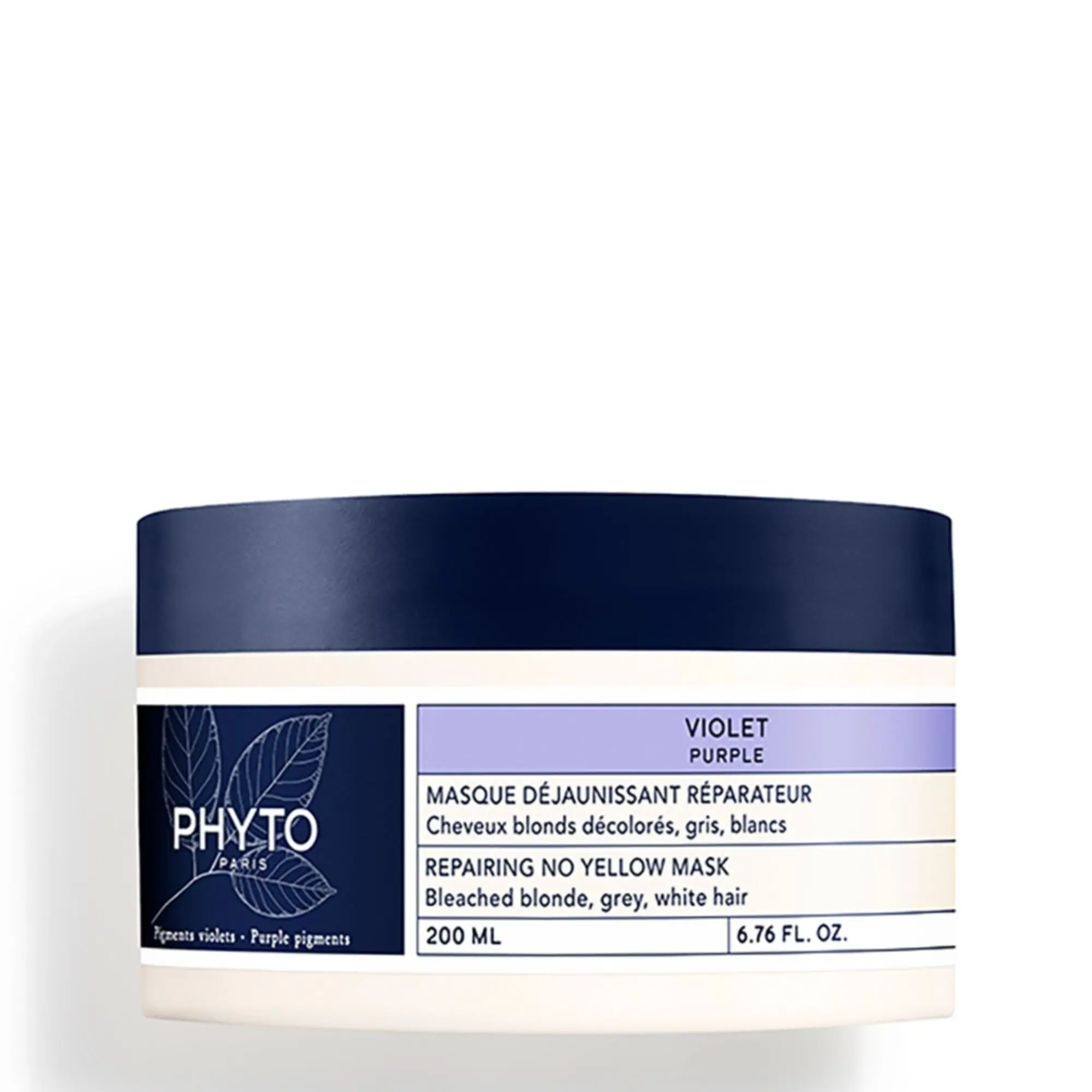 Phyto - Masque Déjaunissant Réparateur Cheveux Blonds Décolorés, Gris, Blancs 200ml - Cheveux colorés / méchés