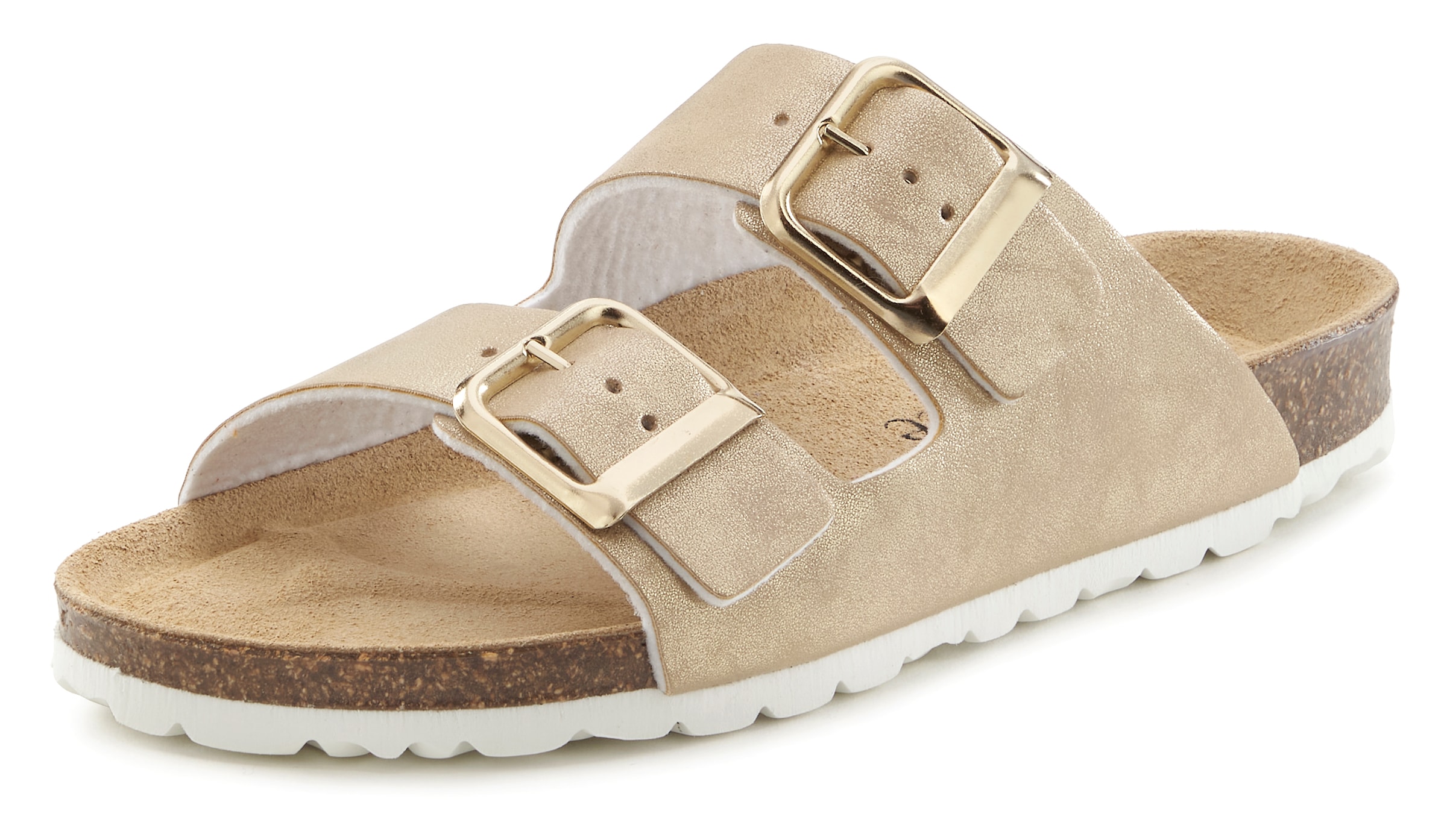 Vivance Pantolette »Mule, Sandale, offener Schuh,«  mit softer Innensohle und Komfortkorkfussbett aus Leder