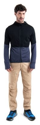Polaire Icebreaker Mérinos 200 Realfleece Descender Noir/Gris