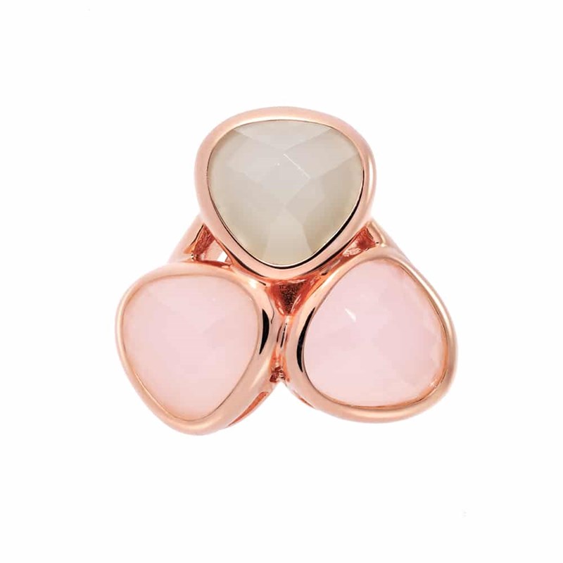 Bague Argent Rose évasion Rose Gris
