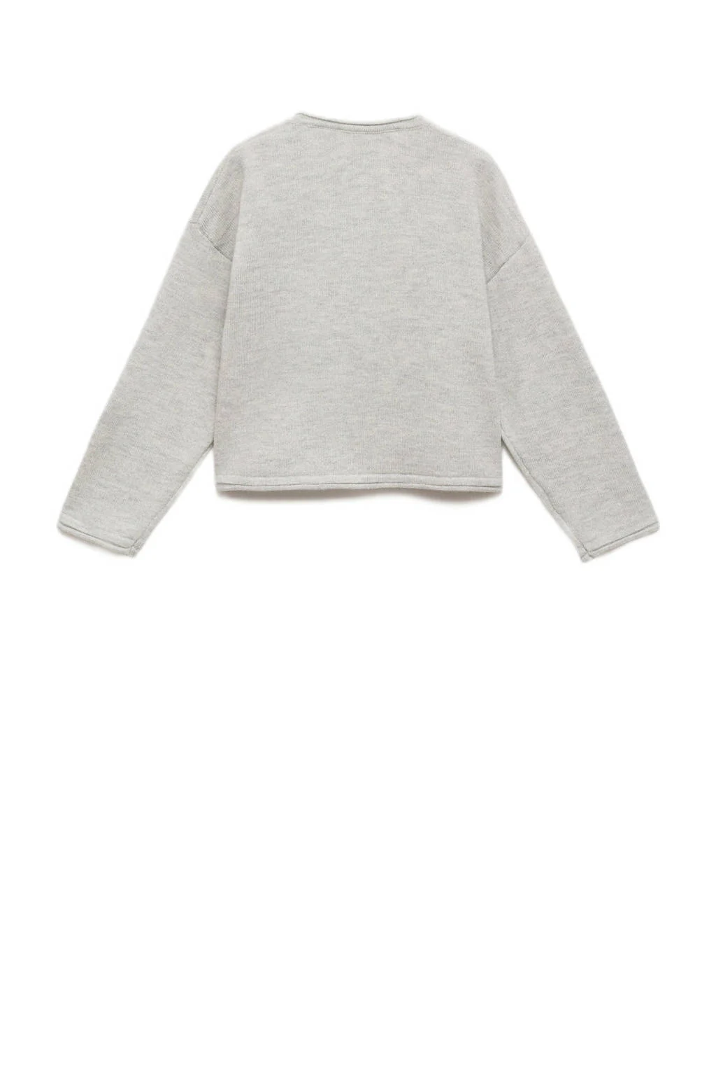 Mango Kids vest grijs melange fijn gebreid