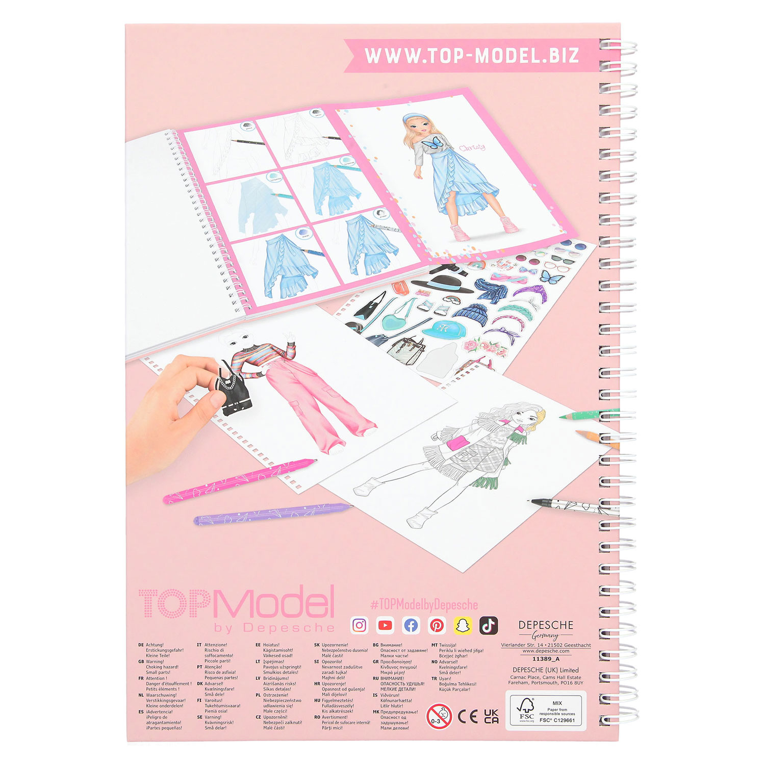 TOPModel Kleurboek met Kleurpotloden