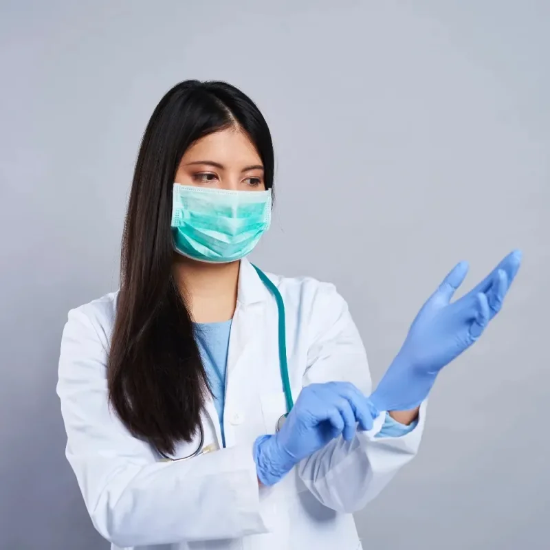 FILFA FRANCE - Gant nitrile non poudré - Bleu - Taille L - x100
