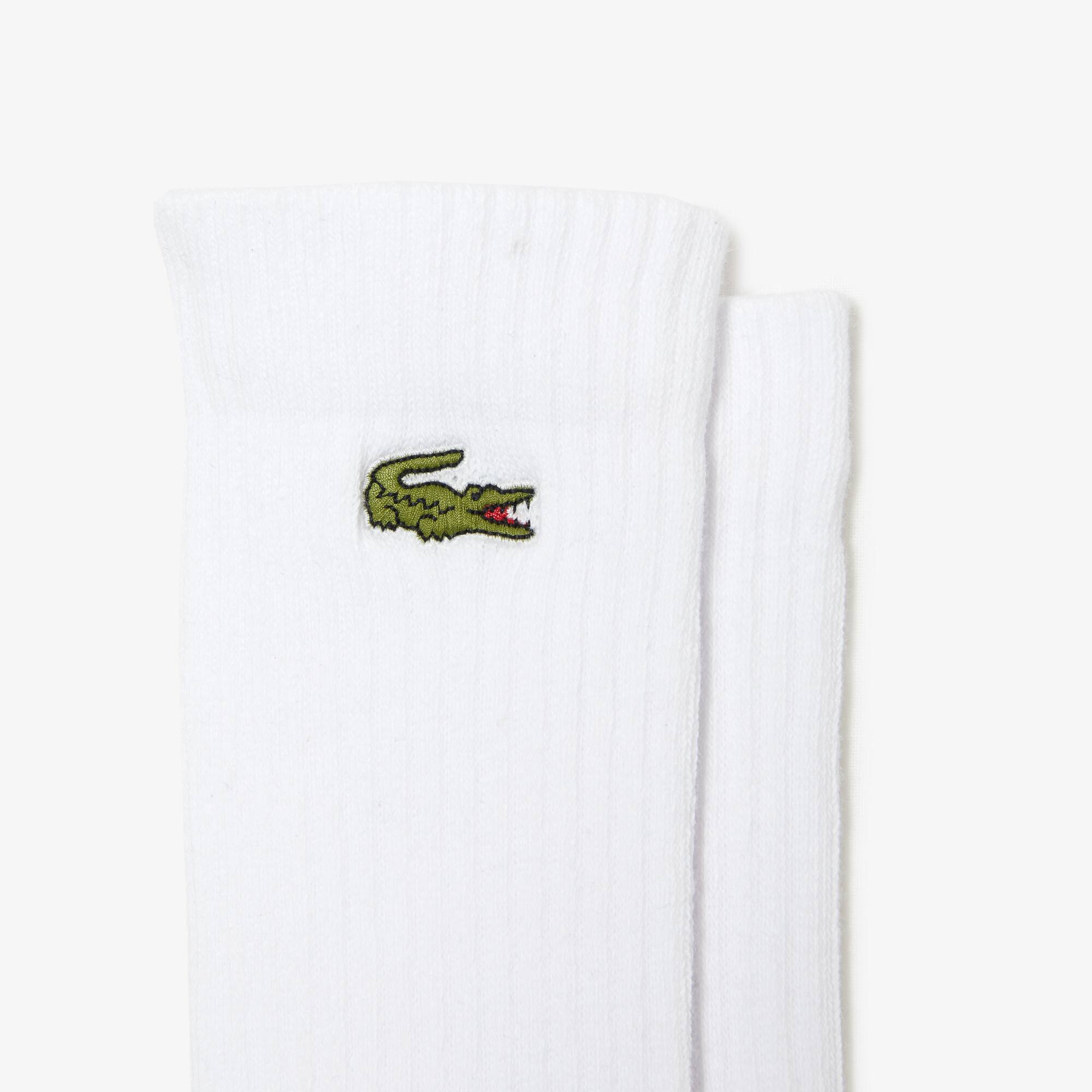 Lot de 3 paires de chaussettes montantes Lacoste SPORT unies Chaussettes - Blanc - Lacoste - Unisex