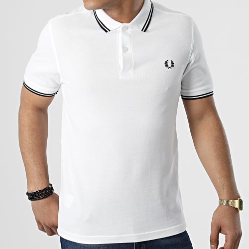 Polo Manches Courtes Twin Tipped M3600 Blanc