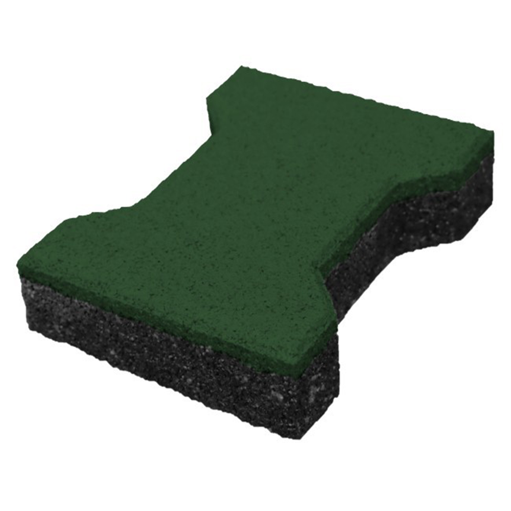Rubberen baksteen - 43 mm - Groen - 20x16 cm