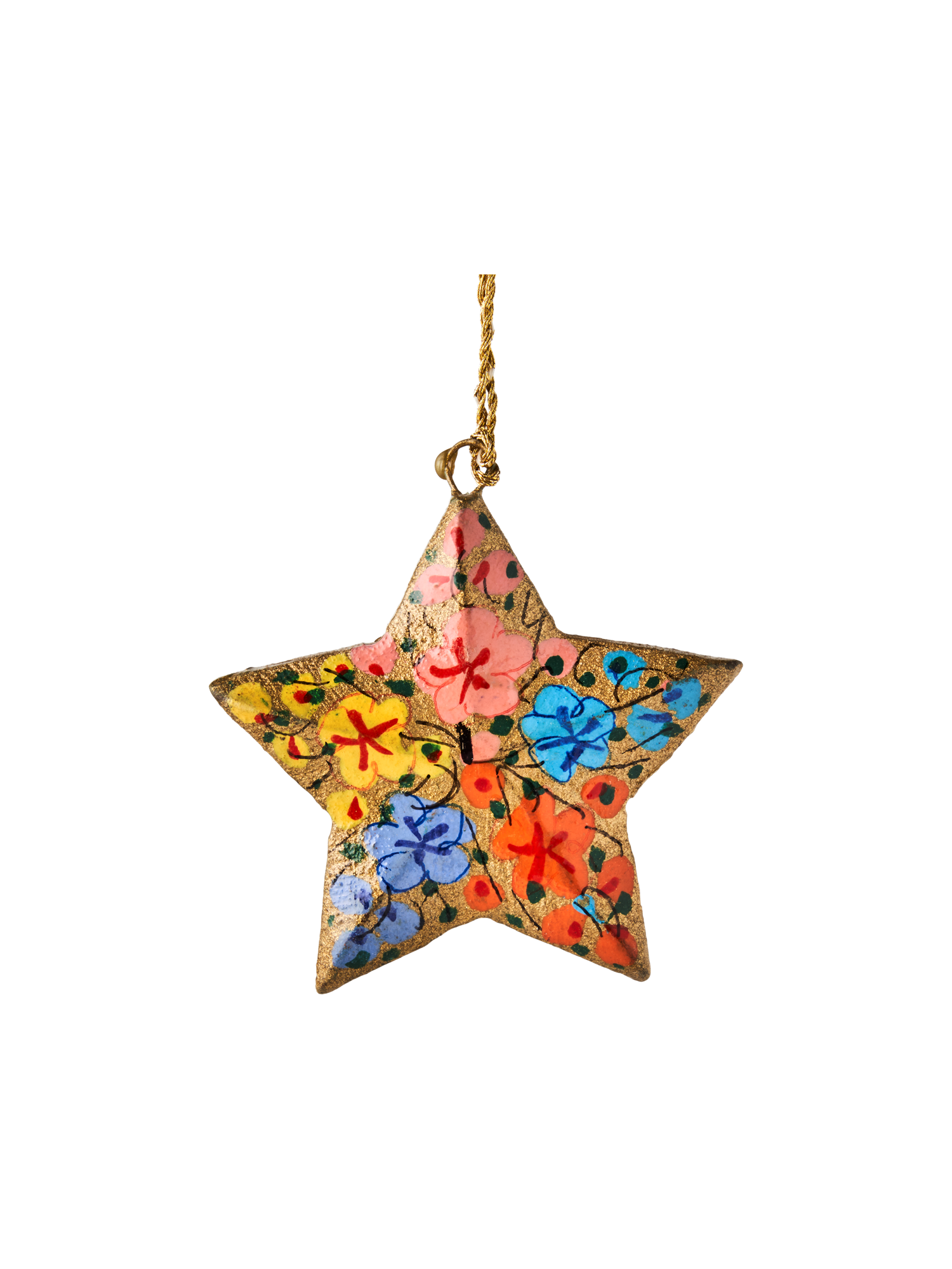 Juleophæng med stjerne | Papir. 6 cm. | Multi