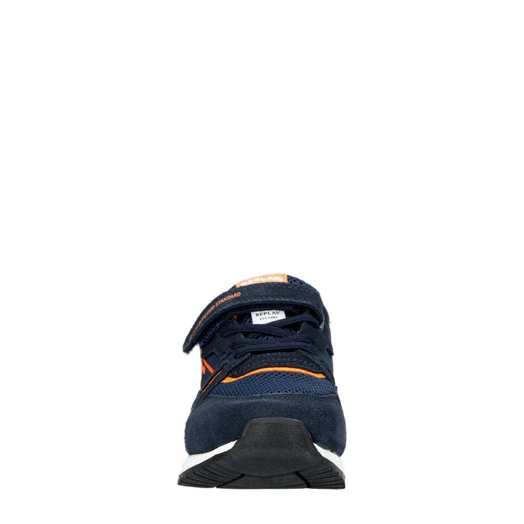REPLAY Shoot jr 11suède sneakers donkerblauw