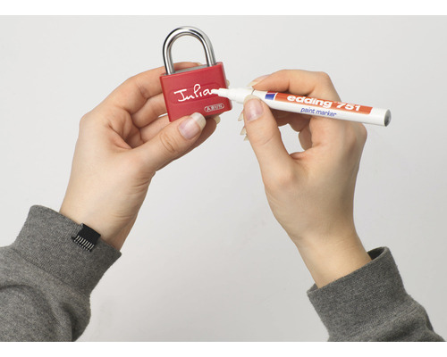 Abus T65AL/40 rood hangslot, Lock-Tag 40 mm