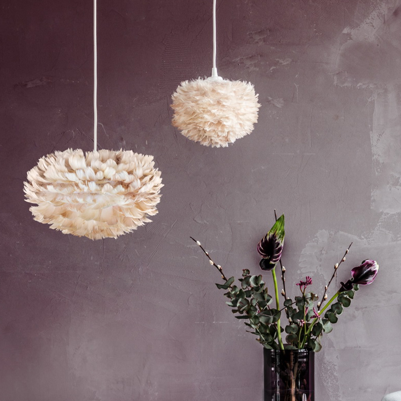 EOS Micro Ø 22 cm - Hanglamp - Koordset wit Lichtbruin
