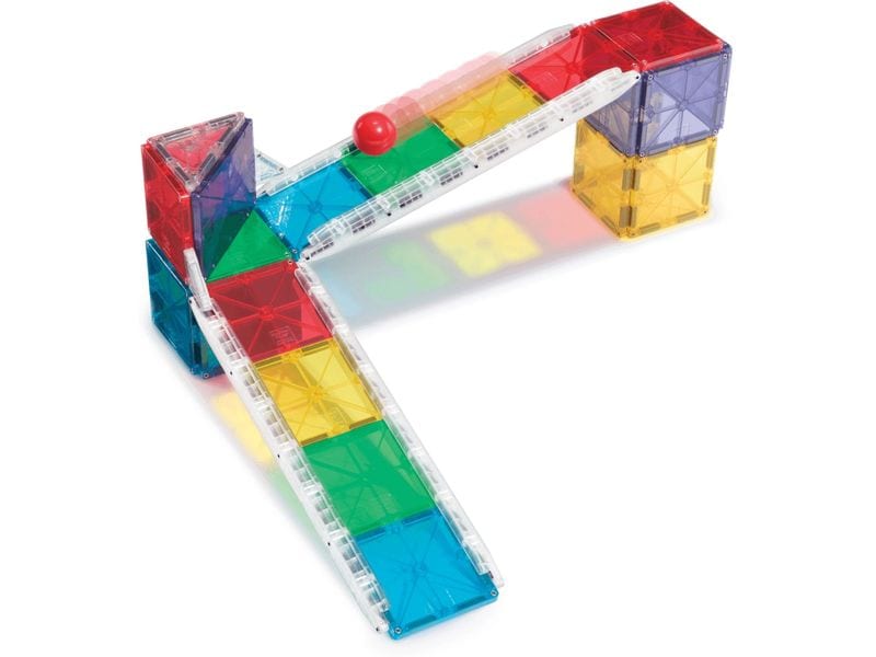 Magna-Tiles Rail Racers 33 Teile Rennbahn-Set mit 33 magnetischen Bauteilen