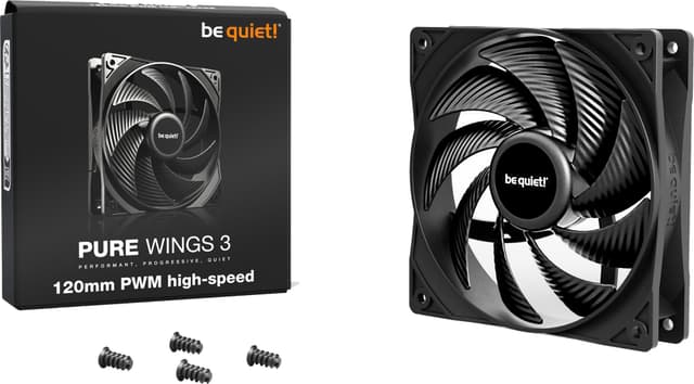 be quiet! PURE WINGS 3 120mm high speed PWM blæser (sort)