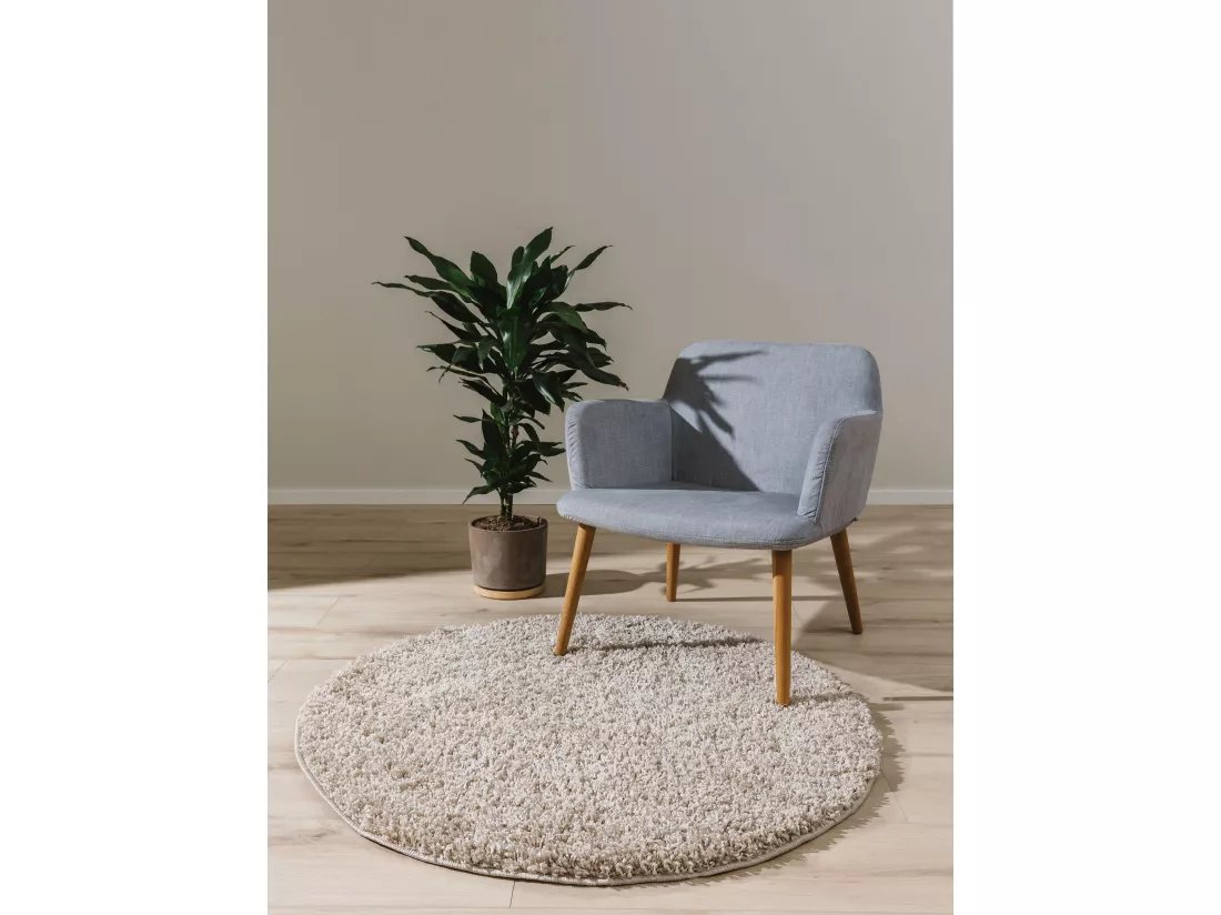 Tapis à poils longs Soho Beige ø 160 cm rond