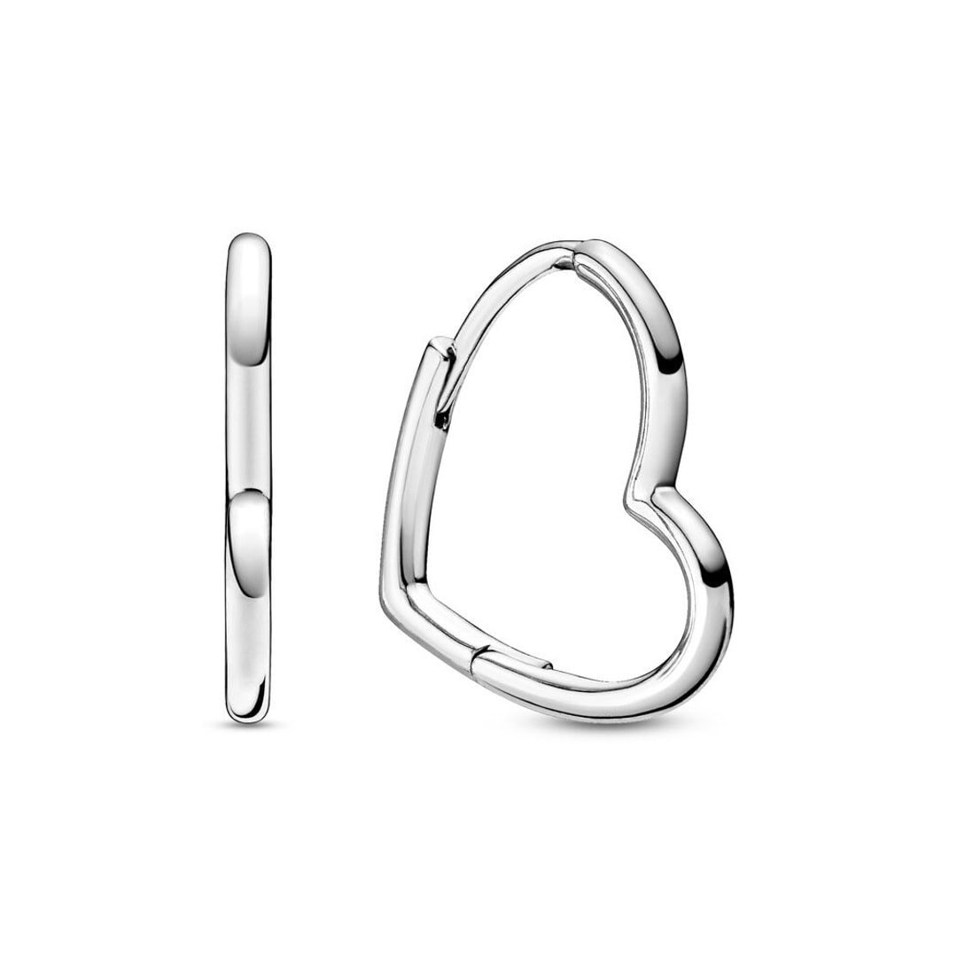 Pandora Moments Asymmetrische Herzen Ohrringe