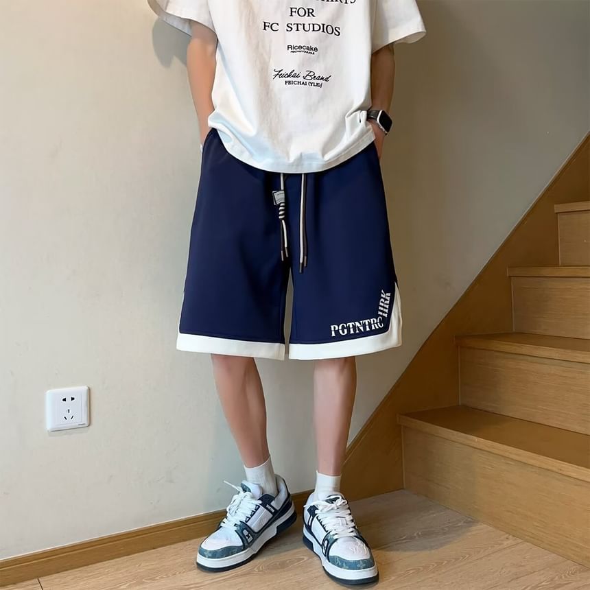 Neonity Wear - Shorts met elastische taille en letters
