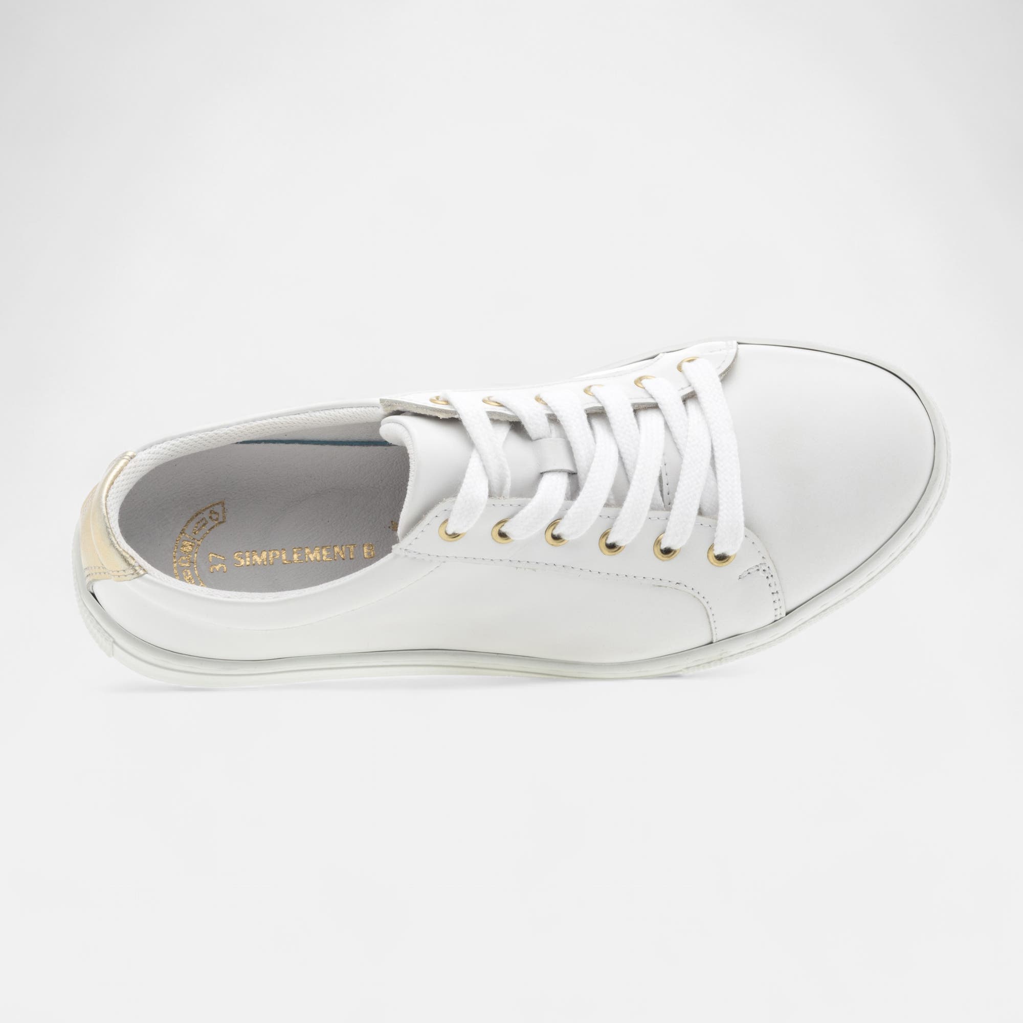 Baskets basses Femme en cuir blanc