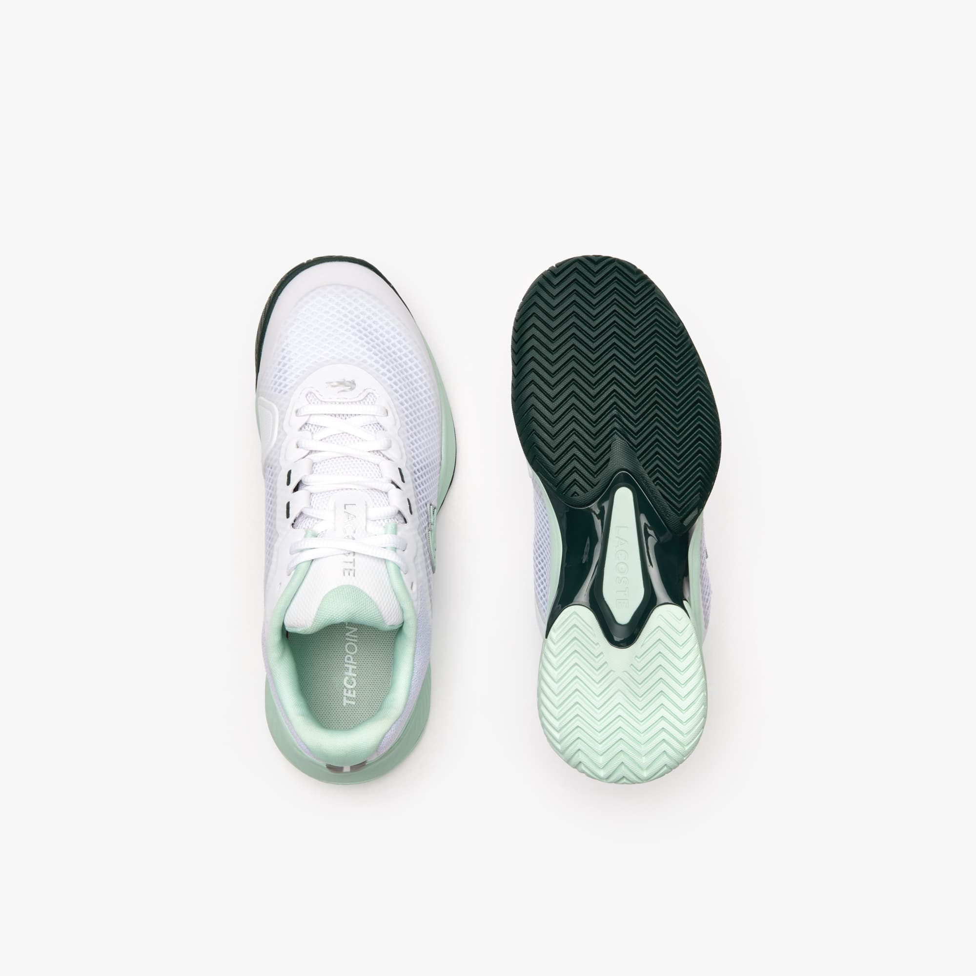 Chaussures de tennis Tech Point femme en textile Performance - Blanc - Lacoste - Femme