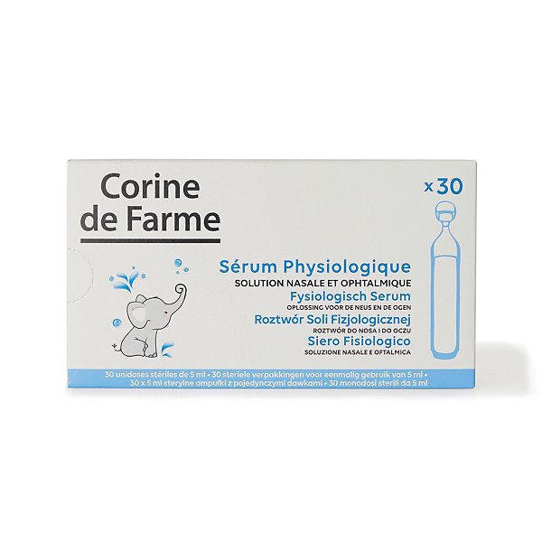Sérum physiologique Corinne de Farme, boîte de 30 unidoses