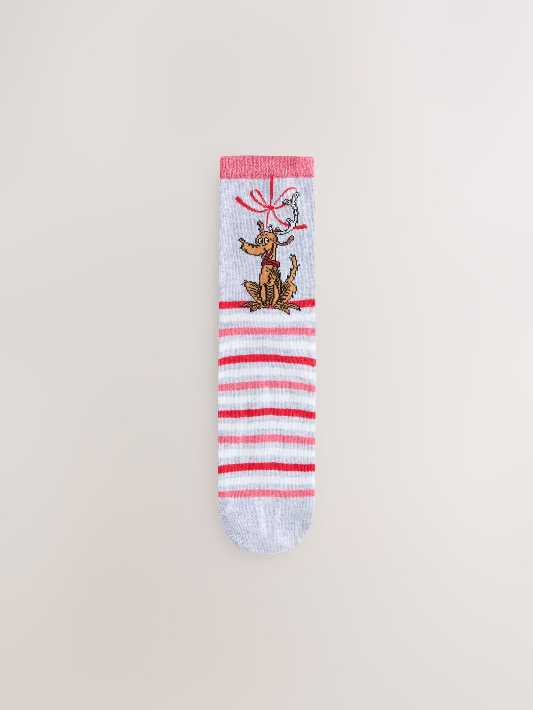 Grinch License - 4 paar enkelsokken met kerstmotief