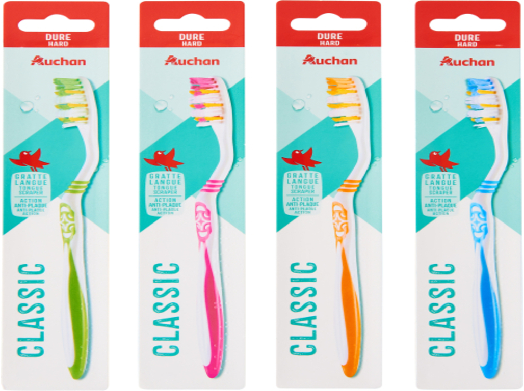 ESCOVA DENTES AUCHAN CLÁSSICA DURA 1UN
