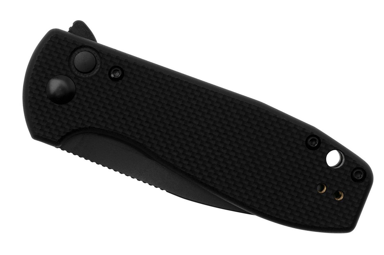 Kizer Amicus L3002A1 Button Lock, Black G10, zakmes