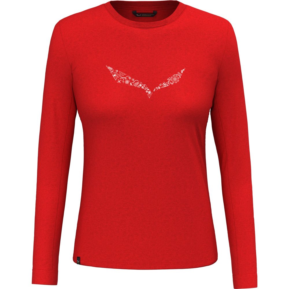 SALEWA Solidlogo Dry Longsleeve Damen flame