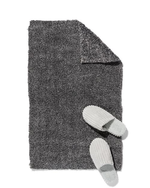 tapis de bain - 50 x 85 cm - qualité hôtel très douce - gris foncé
