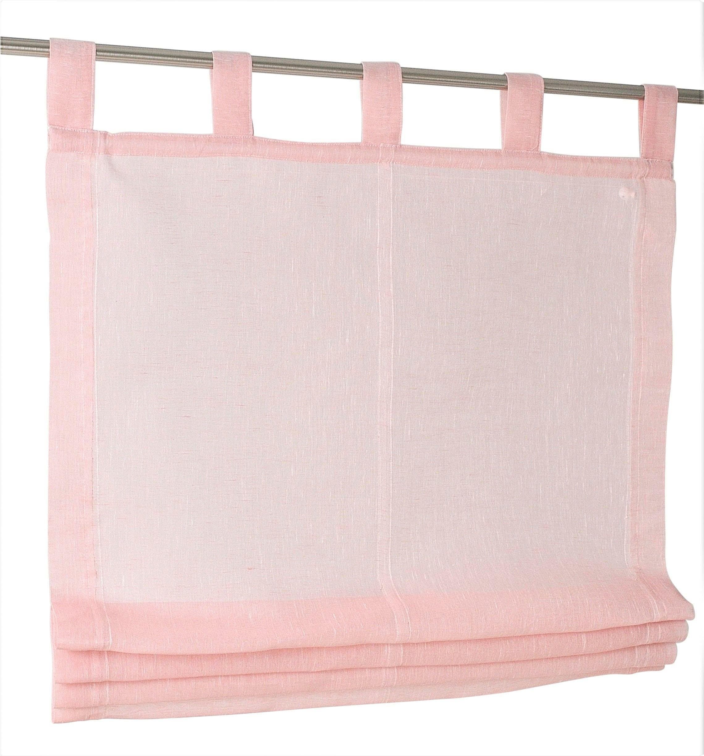 Kutti Raffrollo »Brondby« mit Schlaufen freihängend halbtransparent, Polyester, Schlaufen